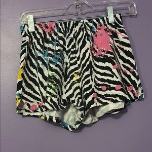 Zebra Print Athletic Shorts